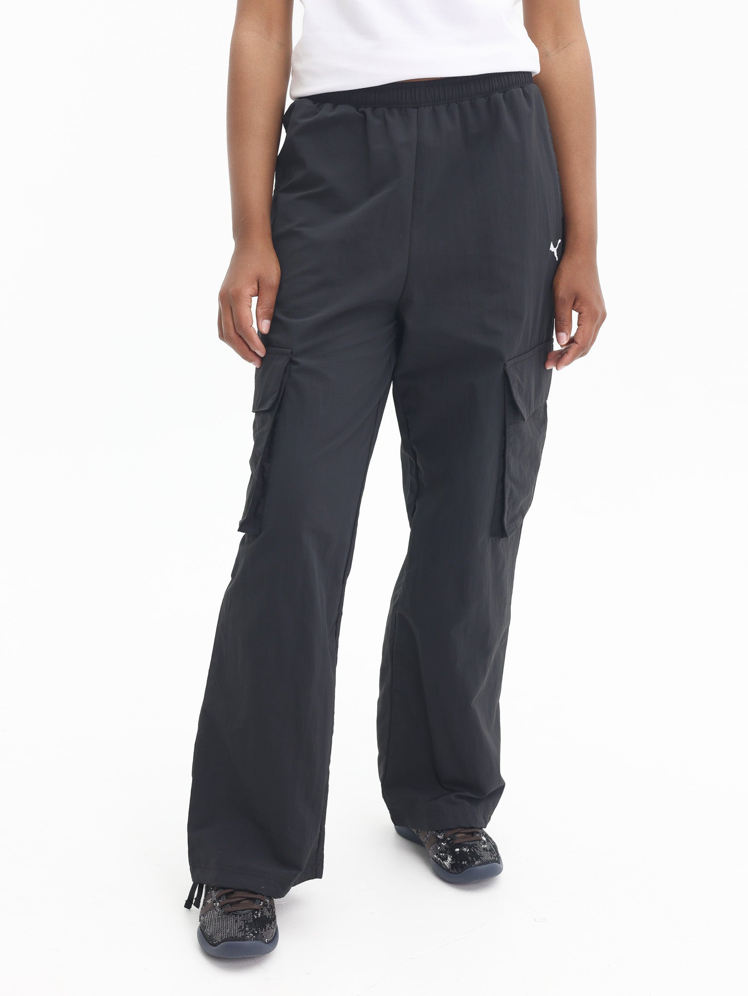 Puma Ladies Cargo Pants Woven Grey